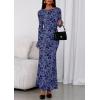 imagePRETTYGARDEN Womens Floral Bodycon Maxi Dress 2025 Fall Elegant Mesh Long Sleeve Formal Wedding Guest Cocktail DressesDusty Blue