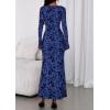 imagePRETTYGARDEN Womens Floral Bodycon Maxi Dress 2025 Fall Elegant Mesh Long Sleeve Formal Wedding Guest Cocktail DressesRoyal Blue