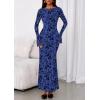 imagePRETTYGARDEN Womens Floral Bodycon Maxi Dress 2025 Fall Elegant Mesh Long Sleeve Formal Wedding Guest Cocktail DressesRoyal Blue