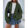 imagePRETTYGARDEN Cardigan Sweaters for Women Trendy Fall Fashion 2025 Long Sleeve Chunky Knit Cardigans Winter Clothing OutfitsArmy Green