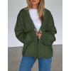 imagePRETTYGARDEN Cardigan Sweaters for Women Trendy Fall Fashion 2025 Long Sleeve Chunky Knit Cardigans Winter Clothing OutfitsArmy Green