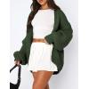 imagePRETTYGARDEN Cardigan Sweaters for Women Trendy Fall Fashion 2025 Long Sleeve Chunky Knit Cardigans Winter Clothing OutfitsArmy Green