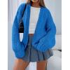 imagePRETTYGARDEN Cardigan Sweaters for Women Trendy Fall Fashion 2025 Long Sleeve Chunky Knit Cardigans Winter Clothing OutfitsBlue