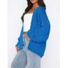 imagePRETTYGARDEN Cardigan Sweaters for Women Trendy Fall Fashion 2025 Long Sleeve Chunky Knit Cardigans Winter Clothing OutfitsBlue