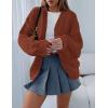 imagePRETTYGARDEN Cardigan Sweaters for Women Trendy Fall Fashion 2025 Long Sleeve Chunky Knit Cardigans Winter Clothing OutfitsBrown Red