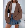 imagePRETTYGARDEN Cardigan Sweaters for Women Trendy Fall Fashion 2025 Long Sleeve Chunky Knit Cardigans Winter Clothing OutfitsCoffee