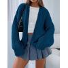 imagePRETTYGARDEN Cardigan Sweaters for Women Trendy Fall Fashion 2025 Long Sleeve Chunky Knit Cardigans Winter Clothing OutfitsDark Blue