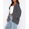 imagePRETTYGARDEN Cardigan Sweaters for Women Trendy Fall Fashion 2025 Long Sleeve Chunky Knit Cardigans Winter Clothing OutfitsDark Grey
