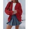 imagePRETTYGARDEN Cardigan Sweaters for Women Trendy Fall Fashion 2025 Long Sleeve Chunky Knit Cardigans Winter Clothing OutfitsJujube Red