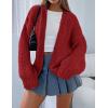 imagePRETTYGARDEN Cardigan Sweaters for Women Trendy Fall Fashion 2025 Long Sleeve Chunky Knit Cardigans Winter Clothing OutfitsJujube Red