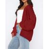 imagePRETTYGARDEN Cardigan Sweaters for Women Trendy Fall Fashion 2025 Long Sleeve Chunky Knit Cardigans Winter Clothing OutfitsJujube Red
