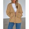 imagePRETTYGARDEN Cardigan Sweaters for Women Trendy Fall Fashion 2025 Long Sleeve Chunky Knit Cardigans Winter Clothing OutfitsKhaki