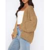 imagePRETTYGARDEN Cardigan Sweaters for Women Trendy Fall Fashion 2025 Long Sleeve Chunky Knit Cardigans Winter Clothing OutfitsKhaki