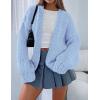 imagePRETTYGARDEN Cardigan Sweaters for Women Trendy Fall Fashion 2025 Long Sleeve Chunky Knit Cardigans Winter Clothing OutfitsLight Blue