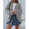 imagePRETTYGARDEN Cardigan Sweaters for Women Trendy Fall Fashion 2025 Long Sleeve Chunky Knit Cardigans Winter Clothing OutfitsLight Grey