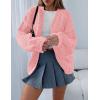 imagePRETTYGARDEN Cardigan Sweaters for Women Trendy Fall Fashion 2025 Long Sleeve Chunky Knit Cardigans Winter Clothing OutfitsPink