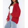 imagePRETTYGARDEN Cardigan Sweaters for Women Trendy Fall Fashion 2025 Long Sleeve Chunky Knit Cardigans Winter Clothing OutfitsRed