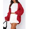 imagePRETTYGARDEN Cardigan Sweaters for Women Trendy Fall Fashion 2025 Long Sleeve Chunky Knit Cardigans Winter Clothing OutfitsRed