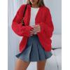 imagePRETTYGARDEN Cardigan Sweaters for Women Trendy Fall Fashion 2025 Long Sleeve Chunky Knit Cardigans Winter Clothing OutfitsRed