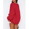 imagePRETTYGARDEN Cardigan Sweaters for Women Trendy Fall Fashion 2025 Long Sleeve Chunky Knit Cardigans Winter Clothing OutfitsRed