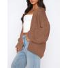 imagePRETTYGARDEN Cardigan Sweaters for Women Trendy Fall Fashion 2025 Long Sleeve Chunky Knit Cardigans Winter Clothing OutfitsRed Camel
