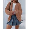 imagePRETTYGARDEN Cardigan Sweaters for Women Trendy Fall Fashion 2025 Long Sleeve Chunky Knit Cardigans Winter Clothing OutfitsRed Camel