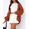 imagePRETTYGARDEN Cardigan Sweaters for Women Trendy Fall Fashion 2025 Long Sleeve Chunky Knit Cardigans Winter Clothing OutfitsRust Red