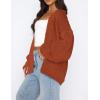 imagePRETTYGARDEN Cardigan Sweaters for Women Trendy Fall Fashion 2025 Long Sleeve Chunky Knit Cardigans Winter Clothing OutfitsRust Red