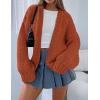 imagePRETTYGARDEN Cardigan Sweaters for Women Trendy Fall Fashion 2025 Long Sleeve Chunky Knit Cardigans Winter Clothing OutfitsRust Red