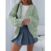 imagePRETTYGARDEN Cardigan Sweaters for Women Trendy Fall Fashion 2025 Long Sleeve Chunky Knit Cardigans Winter Clothing OutfitsSage Green