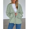 imagePRETTYGARDEN Cardigan Sweaters for Women Trendy Fall Fashion 2025 Long Sleeve Chunky Knit Cardigans Winter Clothing OutfitsSage Green