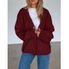 imagePRETTYGARDEN Cardigan Sweaters for Women Trendy Fall Fashion 2025 Long Sleeve Chunky Knit Cardigans Winter Clothing OutfitsWine Red