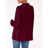 imagePRETTYGARDEN Fall Lantern Long Sleeve Shirts for Women 2025 Trendy Button Vneck Pullover Henley Tops Dressy Work BlousesWine Red