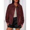 imagePRETTYGARDEN Faux Leather Jacket Women Bomber Motorcycle Zip Up Jackets Oversized Fall Fashion Outfits 2025 Winter CoatsWine Red