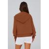 imagePRETTYGARDEN Hoodies for Women Sweatshirt Zip Up Hoodie Fall Fashion 2025 Trendy Long Sleeve Jackets Winter Clothing OutfitsBrown