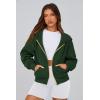 imagePRETTYGARDEN Hoodies for Women Sweatshirt Zip Up Hoodie Fall Fashion 2025 Trendy Long Sleeve Jackets Winter Clothing OutfitsDark Green
