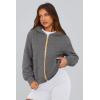 imagePRETTYGARDEN Hoodies for Women Sweatshirt Zip Up Hoodie Fall Fashion 2025 Trendy Long Sleeve Jackets Winter Clothing OutfitsDark Grey