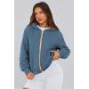 imagePRETTYGARDEN Hoodies for Women Sweatshirt Zip Up Hoodie Fall Fashion 2025 Trendy Long Sleeve Jackets Winter Clothing OutfitsGrey Blue
