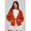 imagePRETTYGARDEN Hoodies for Women Sweatshirt Zip Up Hoodie Fall Fashion 2025 Trendy Long Sleeve Jackets Winter Clothing OutfitsOrange