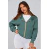 imagePRETTYGARDEN Hoodies for Women Sweatshirt Zip Up Hoodie Fall Fashion 2025 Trendy Long Sleeve Jackets Winter Clothing OutfitsSage Green