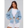 imagePRETTYGARDEN Hoodies for Women Sweatshirt Zip Up Hoodie Fall Fashion 2025 Trendy Long Sleeve Jackets Winter Clothing OutfitsSky Blue