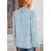 imagePRETTYGARDEN Tops for Women Trendy 2025 Fall Long Sleeve Blouses Dressy Casual Embroidered Eyelet Shirts Going Out OutfitsLight Blue