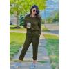 imagePRETTYGARDEN Women Fall 2 Piece Lounge Outfit Long Sleeve Tops High Waisted Jogger Pants Set Spring Travel Clothes TracksuitArmy Green