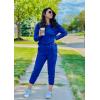imagePRETTYGARDEN Women Fall 2 Piece Lounge Outfit Long Sleeve Tops High Waisted Jogger Pants Set Spring Travel Clothes TracksuitBlue