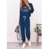 imagePRETTYGARDEN Women Fall 2 Piece Lounge Outfit Long Sleeve Tops High Waisted Jogger Pants Set Spring Travel Clothes TracksuitPatterneddark Blue