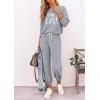 imagePRETTYGARDEN Women Fall 2 Piece Lounge Outfit Long Sleeve Tops High Waisted Jogger Pants Set Spring Travel Clothes TracksuitPatternedgrey