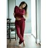 imagePRETTYGARDEN Women Fall 2 Piece Lounge Outfit Long Sleeve Tops High Waisted Jogger Pants Set Spring Travel Clothes TracksuitWine Red