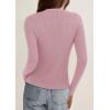 imagePRETTYGARDEN Womens 2025 Fall Cardigan Sweaters Lightweight Long Sleeve Button up Ribbed Knit Tops Winter Fashion ClothesPink