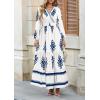 imagePRETTYGARDEN Womens 2025 Fall Wedding Guest Dresses Boho Floral Long Sleeve V Neck Flowy Elegant Maxi Dress Beach ClothesFloral White Blue