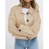 imagePRETTYGARDEN Womens Faux Suede Cropped Jacket Casual Lightweight Fall Fashion 2025 Winter Coats Outerwear Trendy ClothesBeige